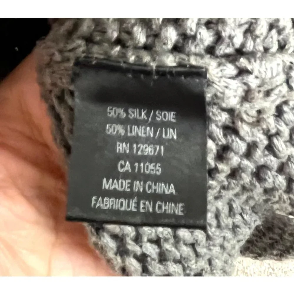 360 Sweater Raquel Stripe cuff‎ Silk Linen Sweater size S